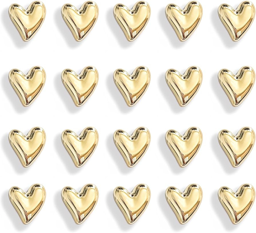 20PCS Gold Refrigerator Magnets Love Heart Magnets for Fridge Cute Decorative Magnetic Stickers 0... | Amazon (US)
