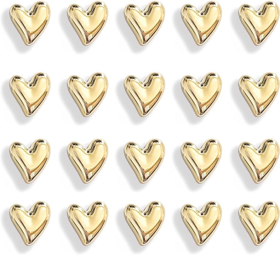 20PCS Gold Refrigerator Magnets Love Heart Magnets for Fridge Cute Decorative Magnetic Stickers 0... | Amazon (US)