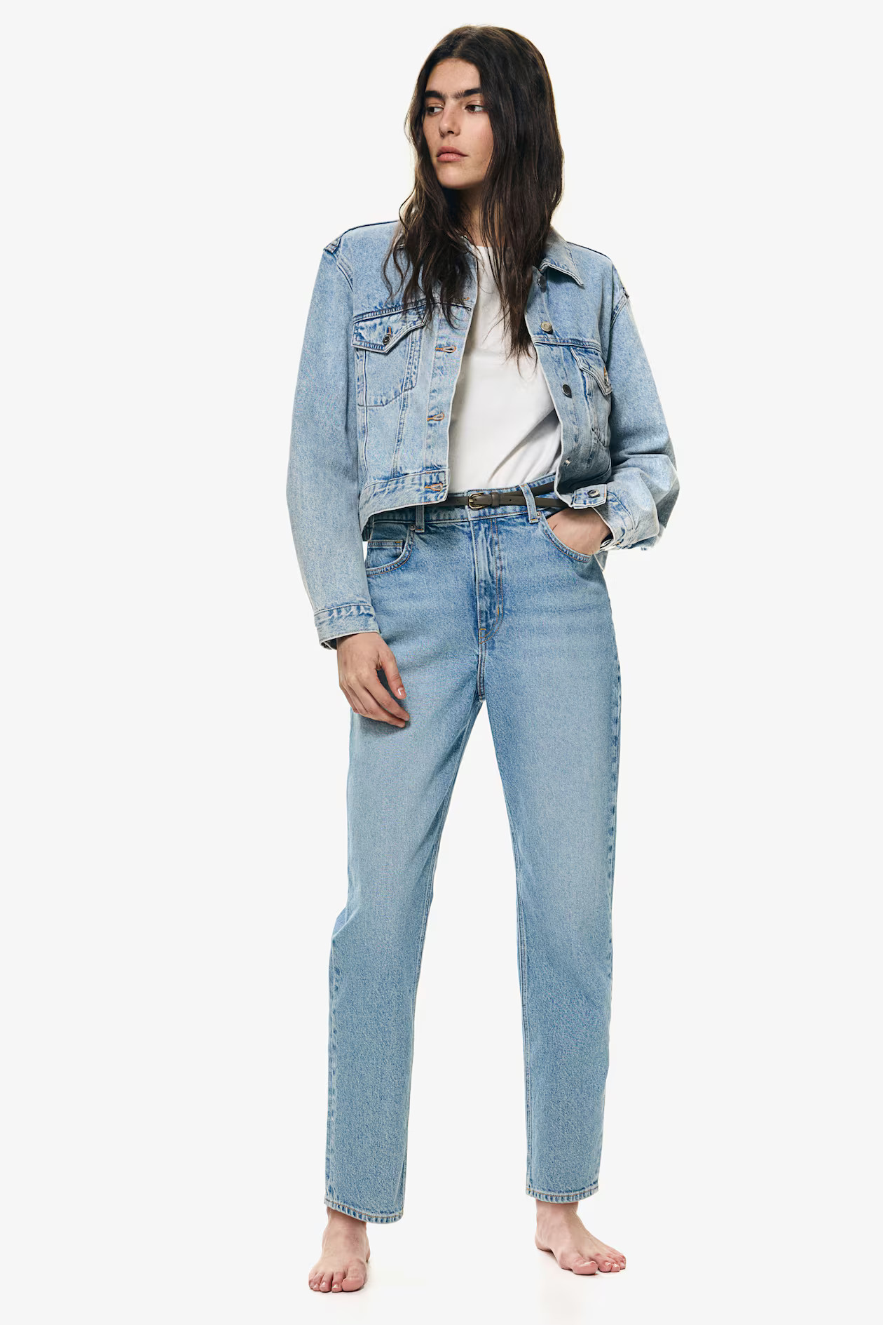 High Rise Slim Leg Mom Jeans | H&M (US + CA)