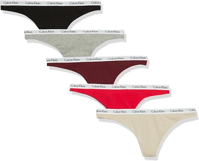 Calvin Klein Women's 3 Pack Carousel Thong Panty | Amazon (US)
