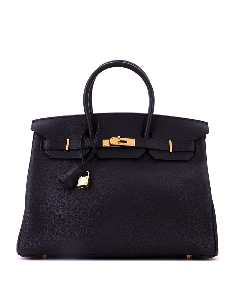 Pre-Owned HERMES Birkin 35 Handbag Black Togo with Gold Hardware | Bloomingdale's (US)