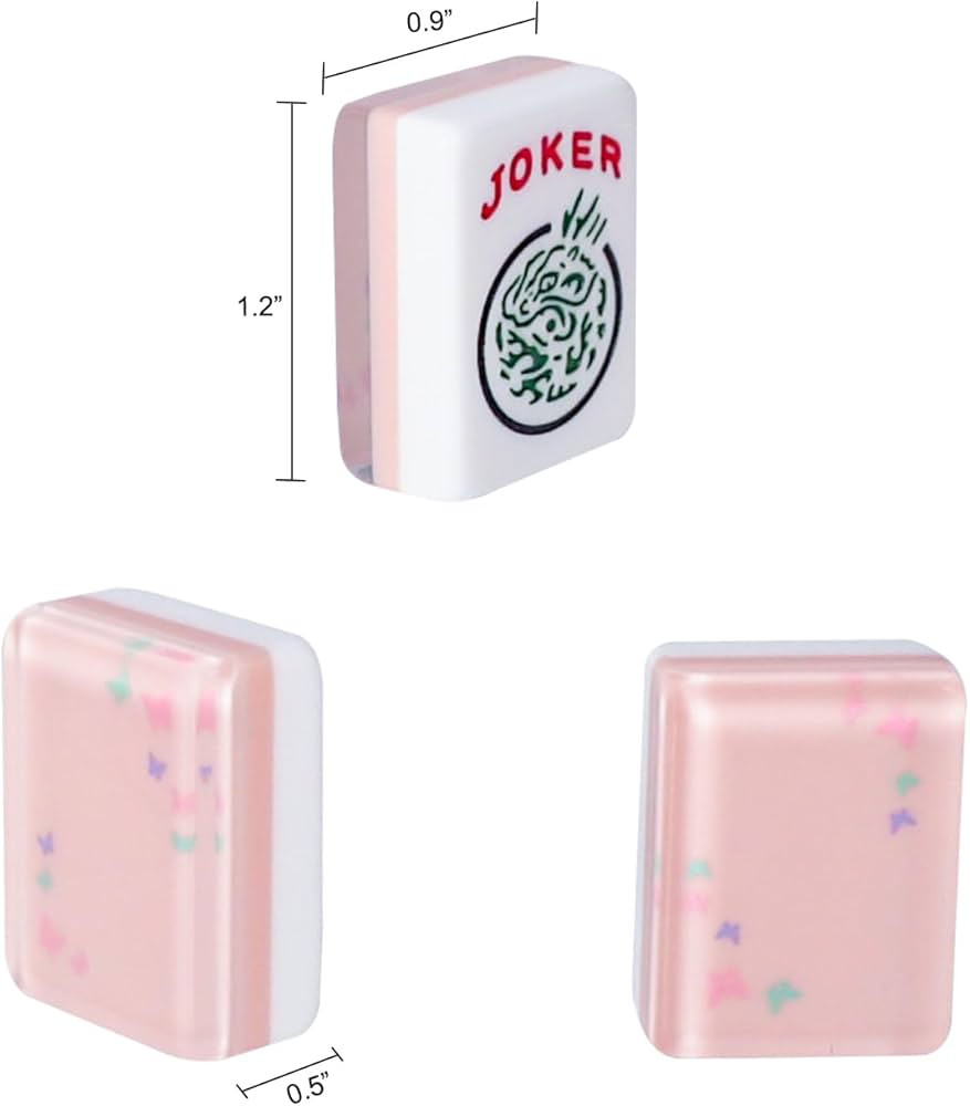 TIASUSAN American Mahjong Tile Set with 166 Quality Acrylic Tiles (1.2" Pink, Tiles Only), Mahjon... | Amazon (US)