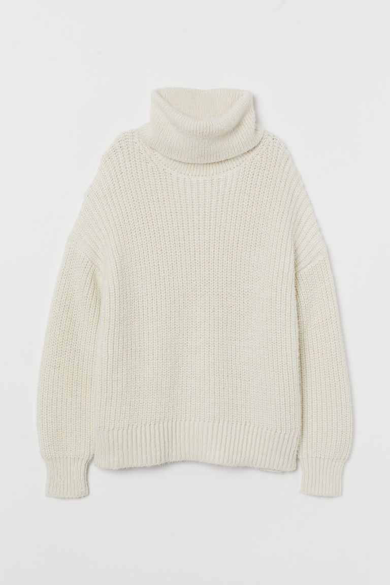 H & M - Turtleneck Sweater - White | H&M (US + CA)