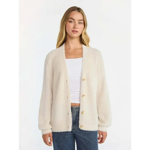 No Boundaries Fashion Button Front Cardigan, Women's | Walmart (US)