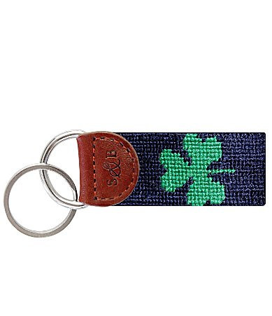 Smathers Branson Needlepoint Shamrock Key Fob - Navy | Dillard's