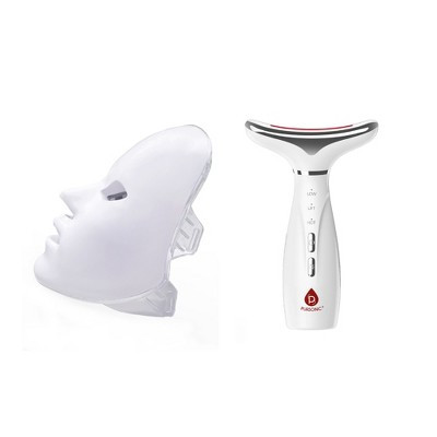Pursonic 7-in-1 Facial Therapy Device & LED Light Therapy Mask Bundle | Target