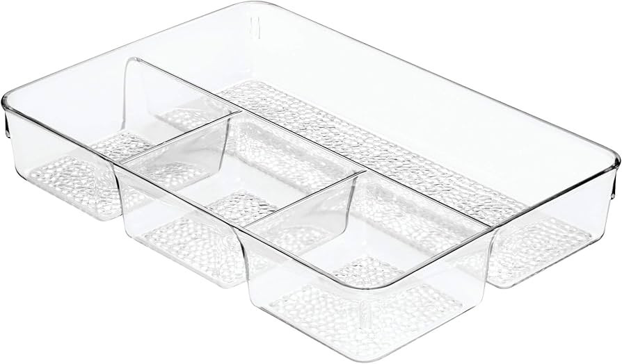 iDesign Rain Divided Cosmetic Drawer Organizer Tray for Vanity Cabinet to Hold Makeup, Beauty Pro... | Amazon (US)