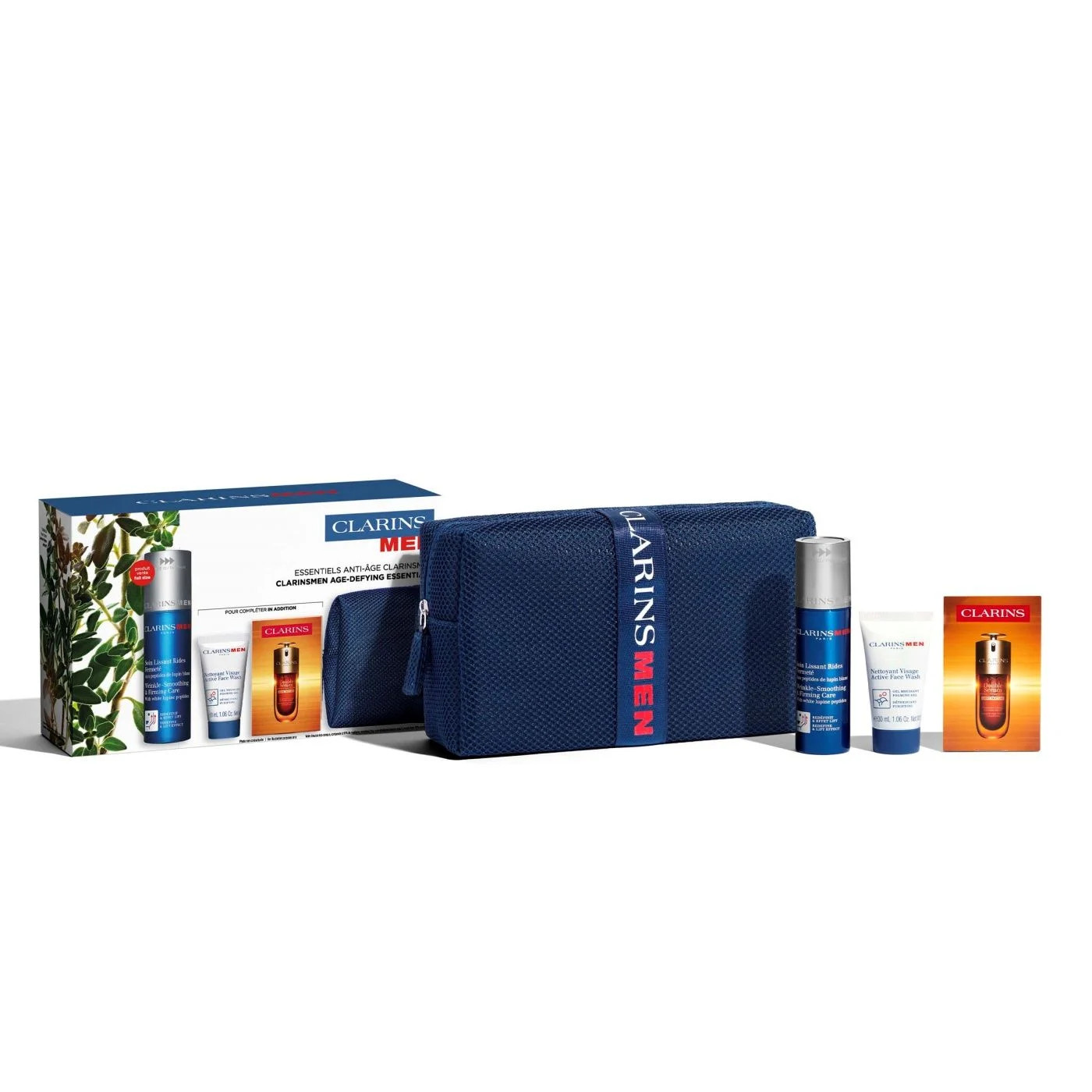 ClarinsMen Skincare Set| Featuring Double Serum Light + Face Wash | Hydrating Skincare Set for Me... | Clarins USA