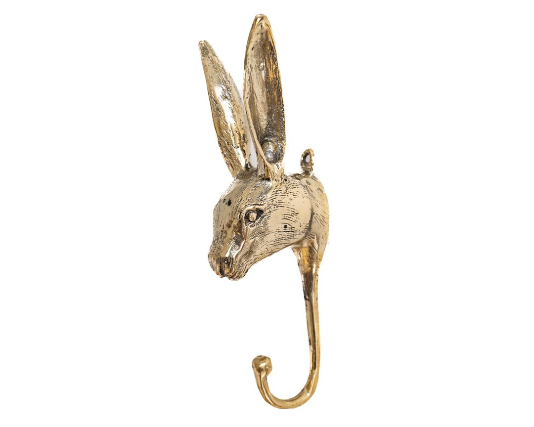 Brass Hook Rabbit 7 Inch / 17 cm, Animal Hook, Wall Hook, Gold Hook, Kids Room Accessories, Bronz... | Etsy (US)