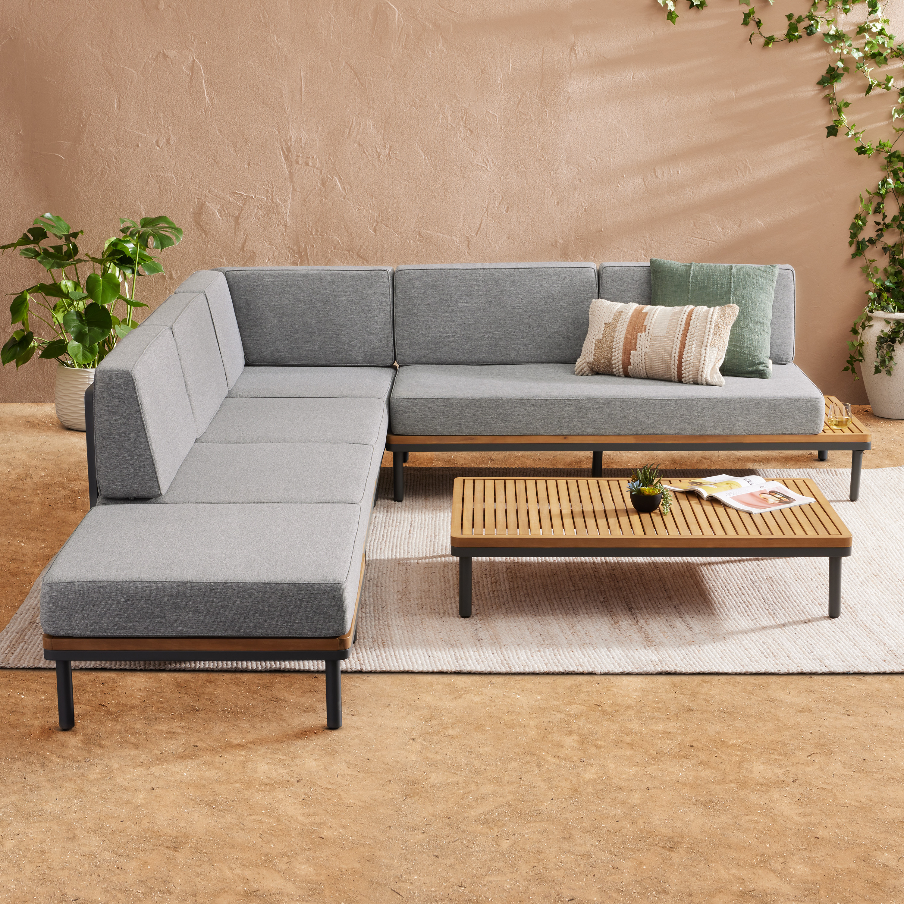 Andorra 7 Piece Reversible Modular Outdoor Sectional Set | World Market
