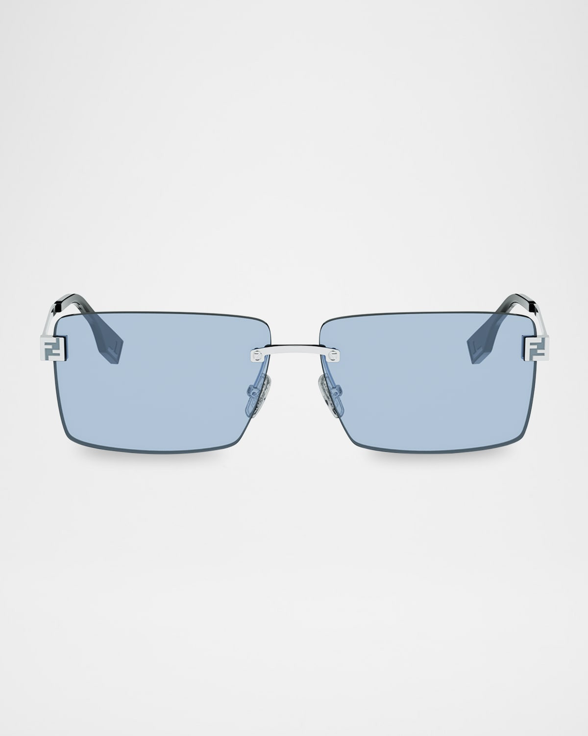 Men's Fendi Sky Rimless Metal Rectangle Sunglasses | Neiman Marcus