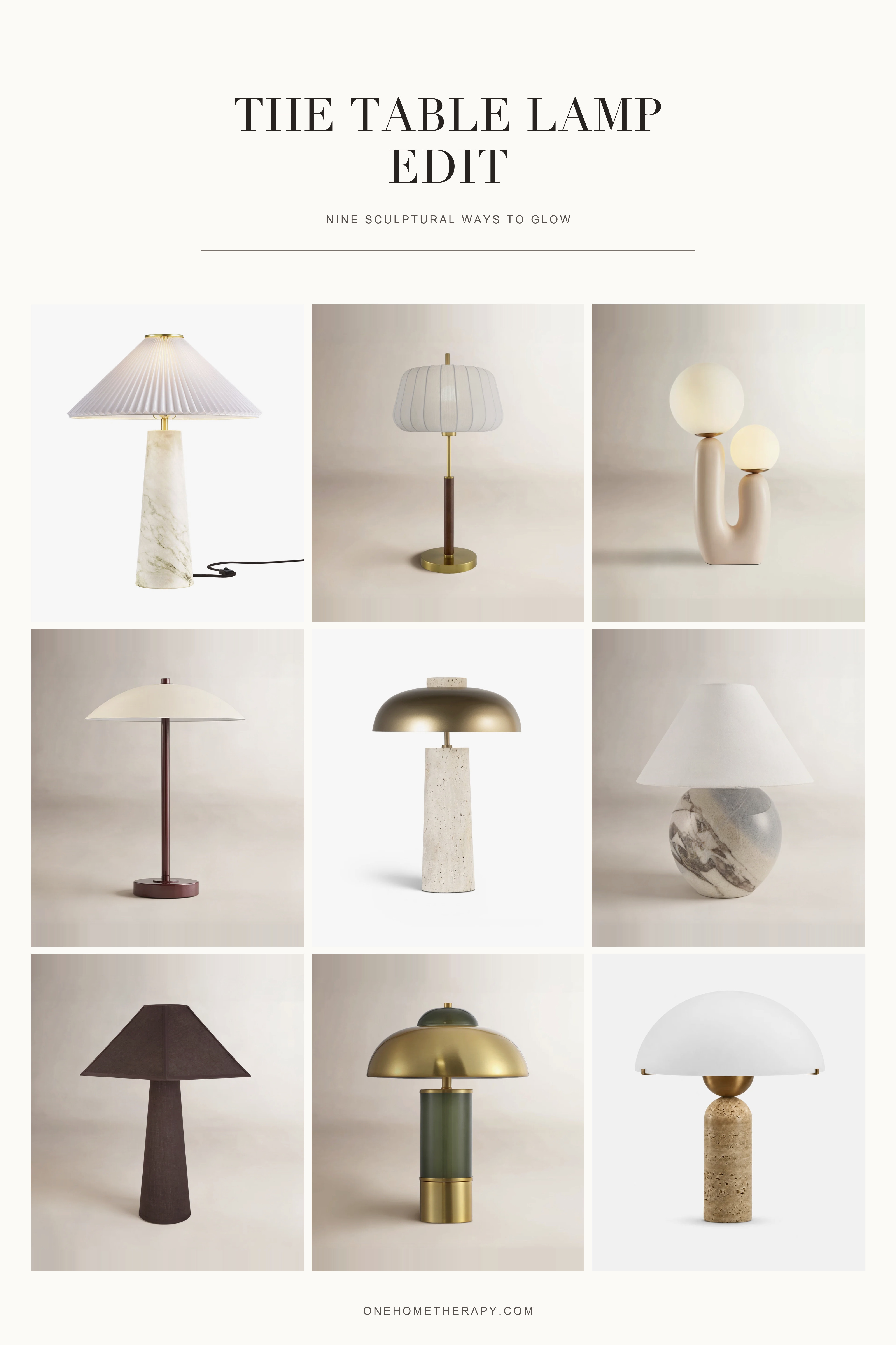 A little glow, a lot of character. Nine sculptural table lamps to bring warmth, texture, and a softer mood to your home. Which one would you choose?
#OneHomeTherapy #TableLamps #LightingEdit #SculpturalLighting #WarmInteriors #HomeDecor #NeutralHomeDecor #OrganicModern #InteriorStyling #LTKHome

#LTKU #LTKHome #LTKOver40