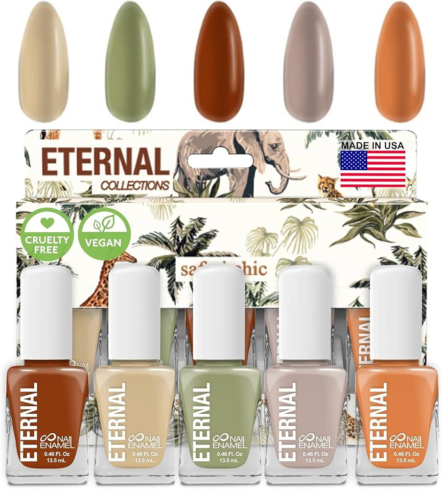 Eternal Nail Polish Set for Women (SAFARI) - Nail Polish Set for Girls - Long Lasting & Quick Dry... | Amazon (US)