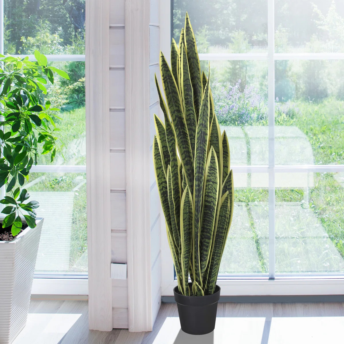 52.5'' Faux Snake Plant (Sansevieria) Plant in Pot | Wayfair North America