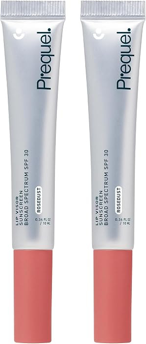 Prequel Skin Lip Visor, Tinted Lip Balm with SPF 30 PA+++. Rosedust, Mint Flavor, Rosy Nude Shade... | Amazon (US)