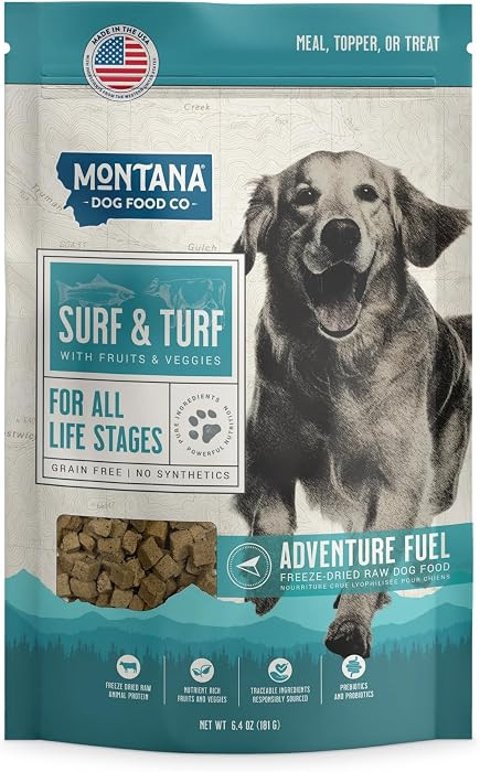 MONTANA DOG FOOD CO. Freeze-Dried Raw Surf & Turf Recipe Dog Food \u2013 Grain-Free, High-Protein... | Amazon (US)