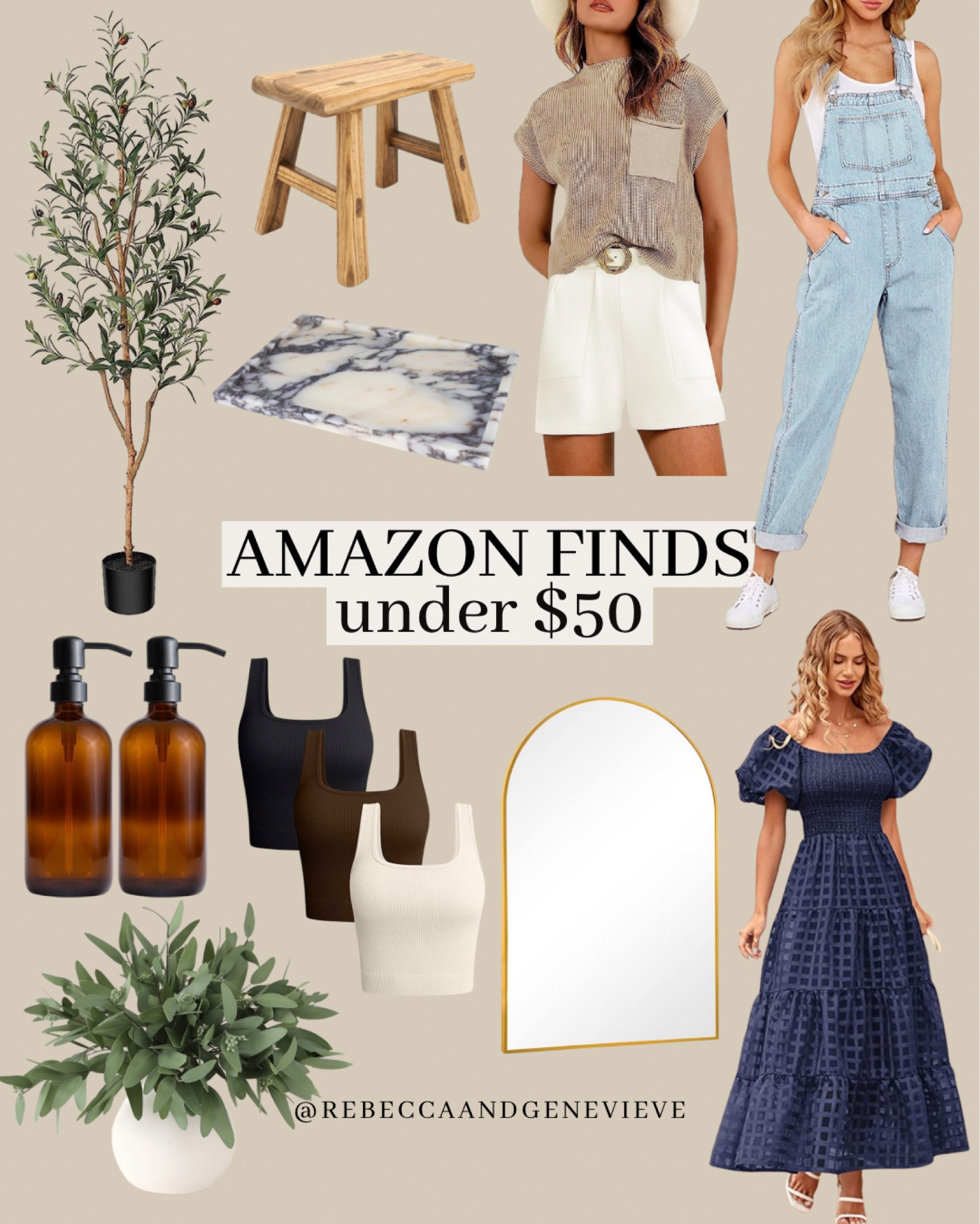 🔥Amazon finds under $50🔥
-
Dress. Summer dress. Soap dispenser. Tank top. Faux plants. Faux olive tree. Denim jumper. Stool. Home decor. Wall mirror. Bathroom decor. Kitchen decor. Knit top  

#LTKFind #LTKhome #LTKunder50