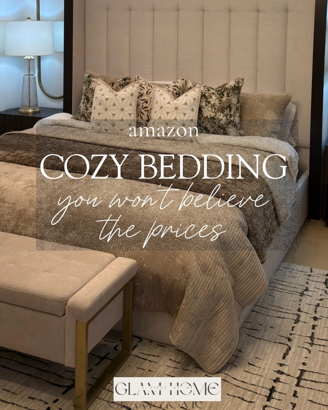 Amazon home, Amazon bedroom, Amazon bedroom finds, luxury bedroom, luxury home decor, affordable luxury, high end look for less, designer dupes, bedroom inspiration, primary bedroom, neutral bedroom, cozy bedroom, elevated home, bedroom makeover, upholstered bed, linen bedding, luxury bedding, duvet cover, throw pillows, accent pillows, cozy throw blanket, bedside lamps, nightstands, bedroom furniture, home decor, home finds, modern traditional, organic modern, timeless decor, elegant interiors, hotel inspired bedroom, layered bedding, neutral home, chic home, curated home, Amazon must haves, Amazon favorites, Amazon finds, home essentials, affordable home decor, bedroom essentials