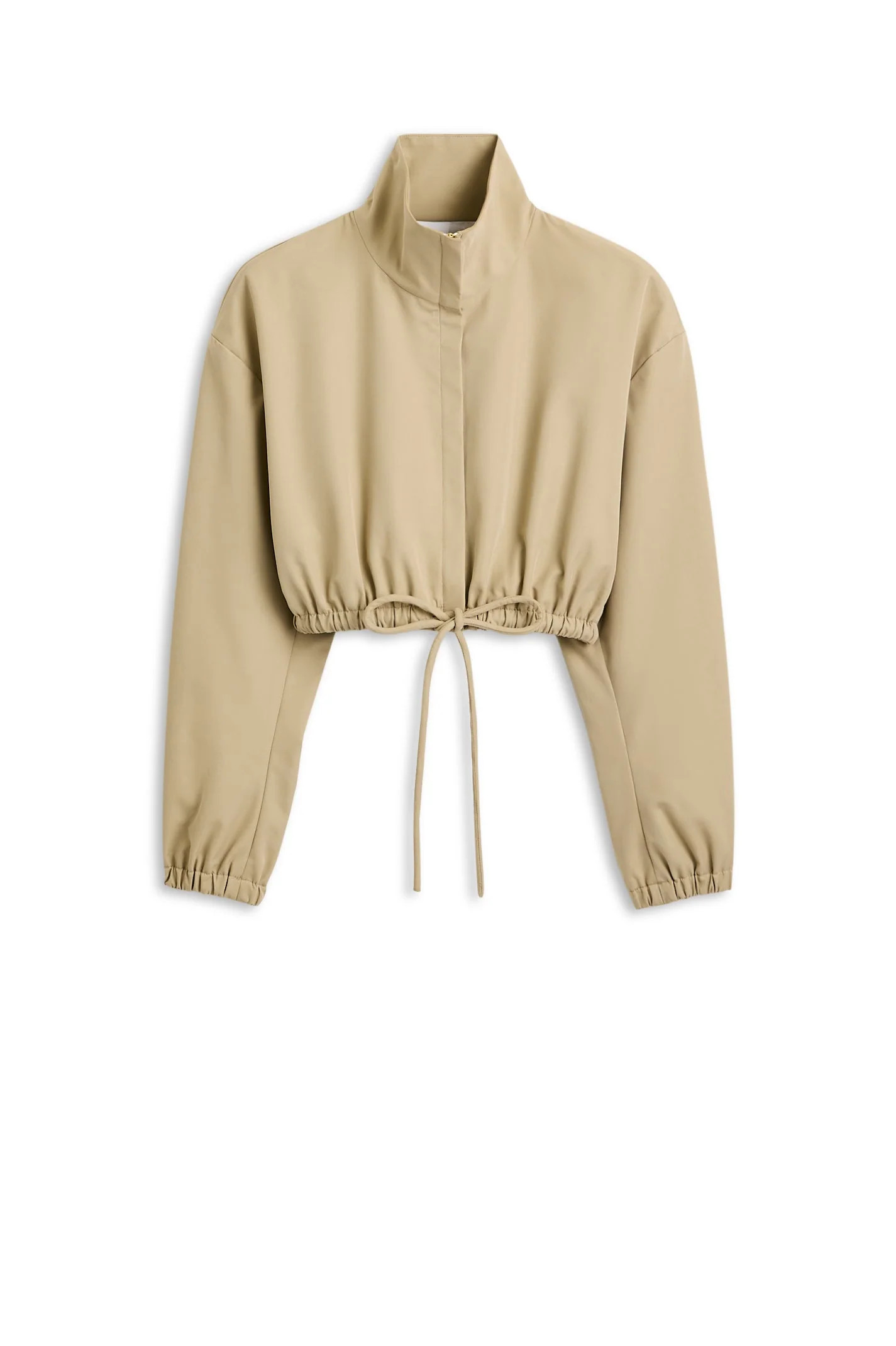 COTTON TWILL CROP FUNNEL JACKET - TRENCH - Scanlan Theodore | Scanlan Theodore US