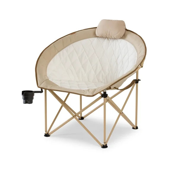 Ozark Trail Glamping Round Chair, Oversized & Padded, Soft Cozy Fabric, 300 lbs Capacity, Portabl... | Walmart (US)