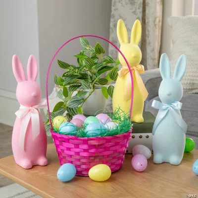 3 1/2 x 11 3/4 Inch Flocked Easter Bunny Tabletop Decorations | Wayfair North America