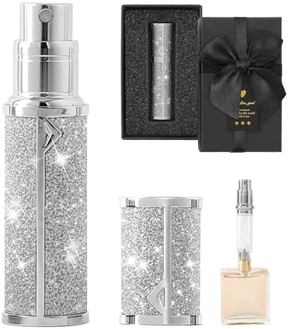 Travel Perfume Bottle Refillable, Sparkle Perfume Atomizer Leak-Proof Portable 5ML Mini Empty Ato... | Amazon (US)