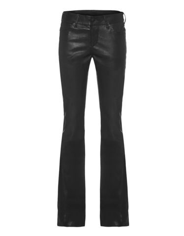 Leather Flared Pant Black // Ausgestellte Lederhose | Jades24 (DE)