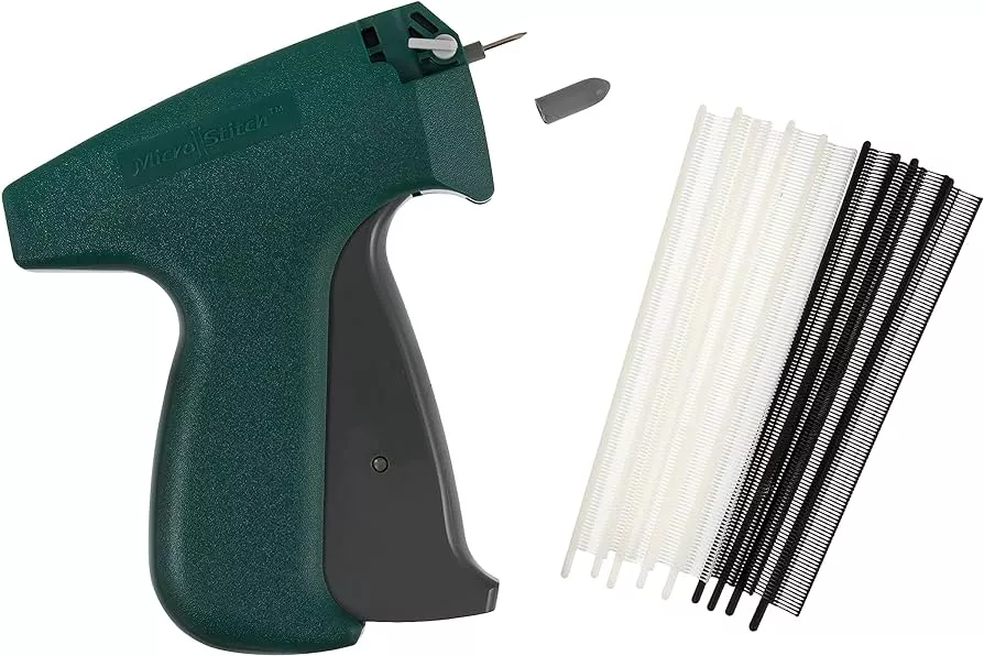 MicroStitch Tagging Gun Kit – Includes 1 Needle, 540 Black Fasteners & 540  White