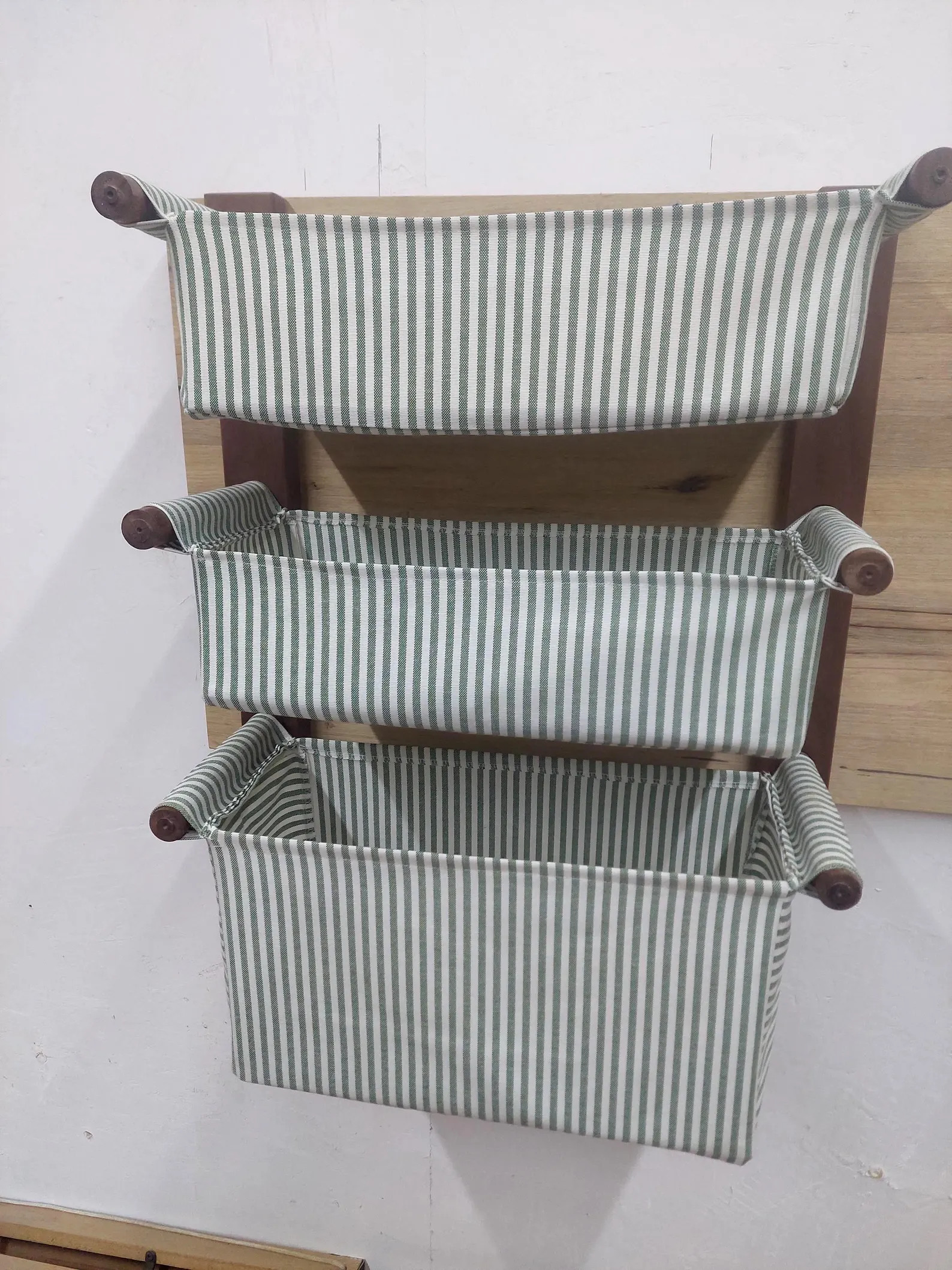 Wood Hanging Wall Organizer W 18 Types of Fabrics , Bathroom Organizer , Home Organizer, Nursery ... | Etsy (US)