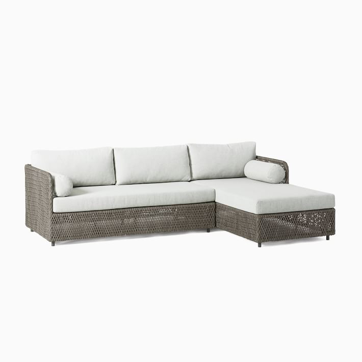 Coastal Outdoor 2-Piece Chaise Sectional (98") | West Elm (US)
