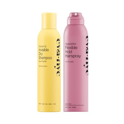 Eva NYC Invisible Dry Shampoo & Flexible Hold Hairspray Set - Oil-Absorbing, No White Cast Dry Shampoo - Long-Lasting, Non-Sticky + Anti-Humidity Hairspray with Shine Finish - Styling Set (Pack of 2) | Amazon (US)