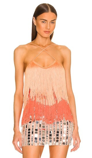Bonham Fringe Top in Orange Ombre | Revolve Clothing (Global)