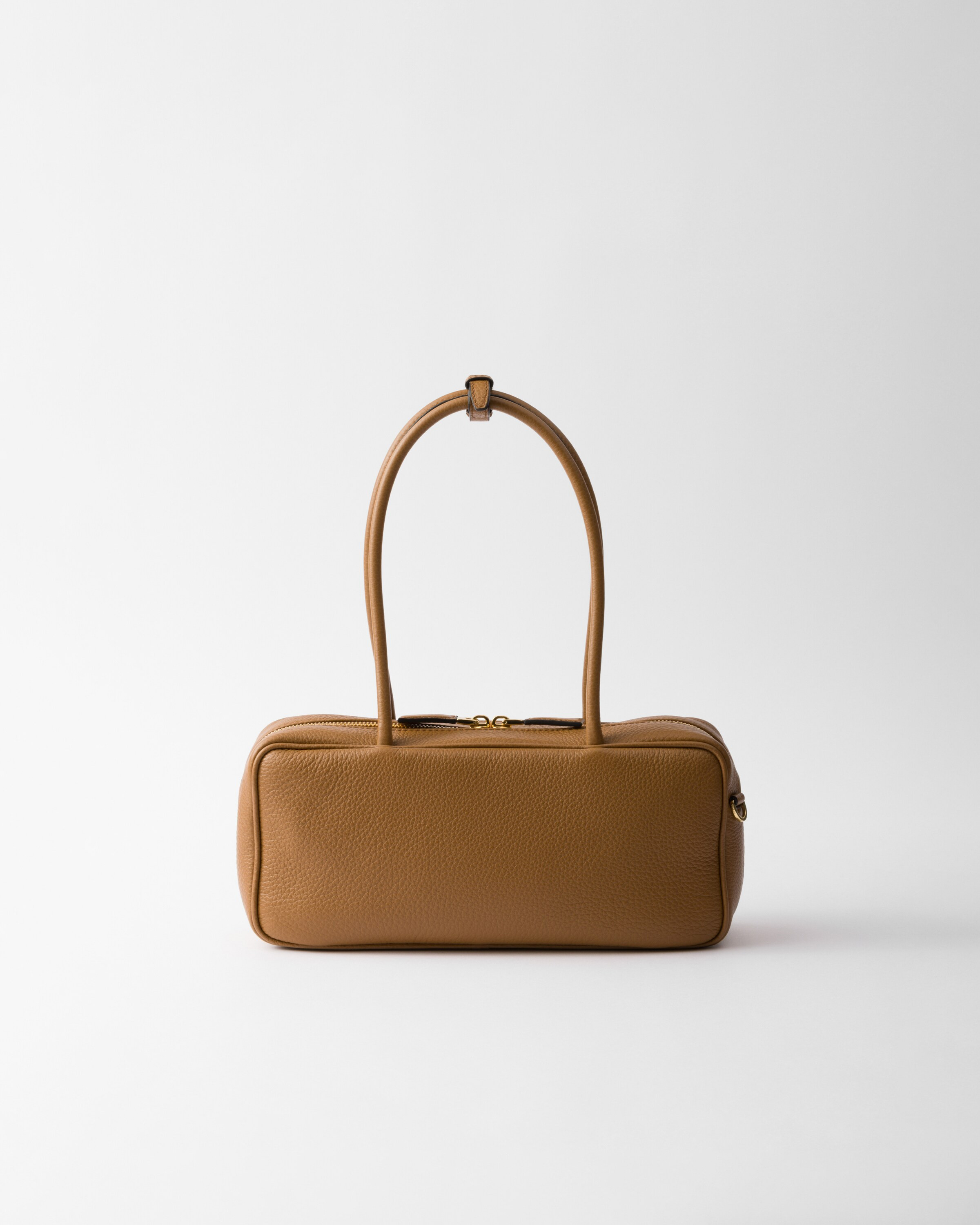 Medium leather top-handle bag | Prada US