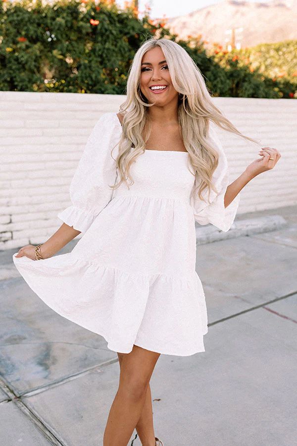 Lovely Little Tune Dress In White | Impressions Online Boutique