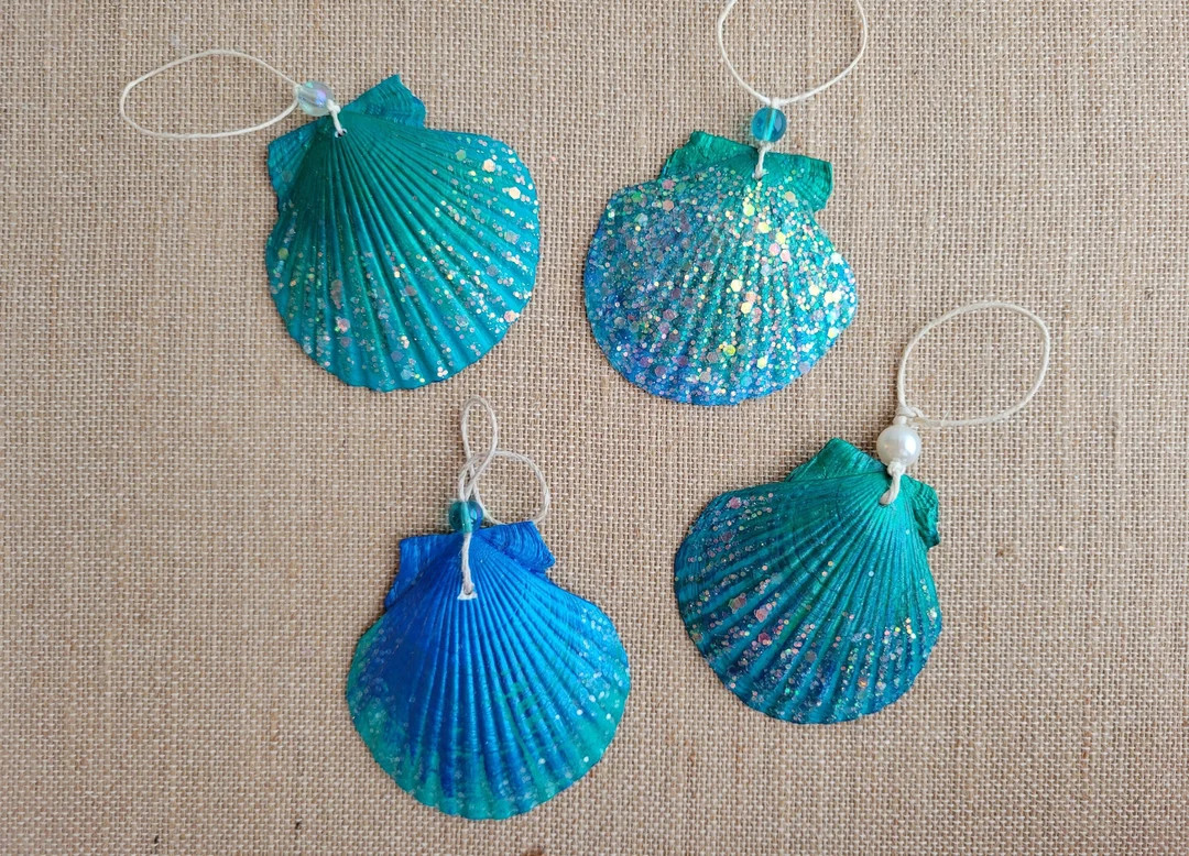 Shades of the Ocean Seashell Ornaments Handmade to Order Pick Your Design Single Seashell Ornamen... | Etsy (US)
