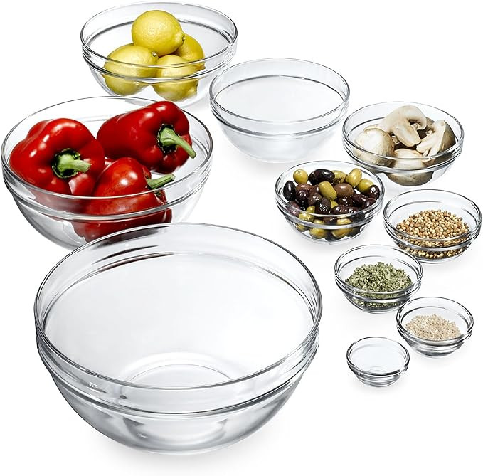 Luminarc 10-Piece Set Stackable Bowl Set,Clear | Amazon (US)