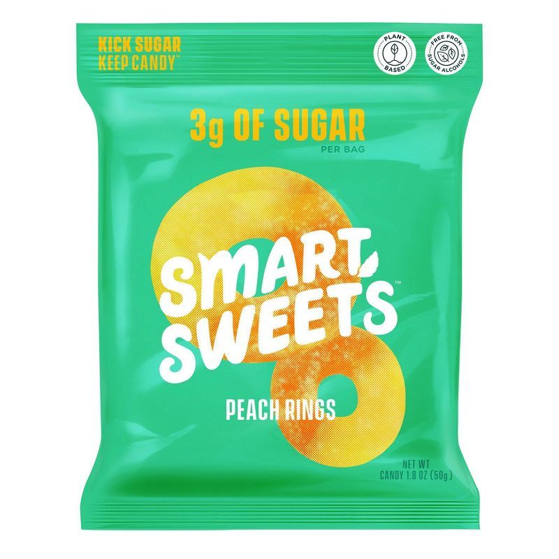 SmartSweets Peach Rings, Sour Gummy Candy - 1.8oz | Target