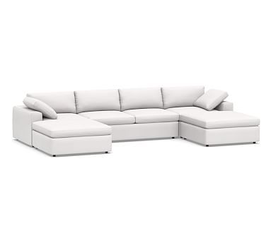 Dream Square Arm Upholstered U-Shaped Sectional | Pottery Barn (US)