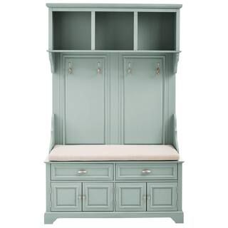 This item: Sadie Antique Blue Double Hall Tree | The Home Depot