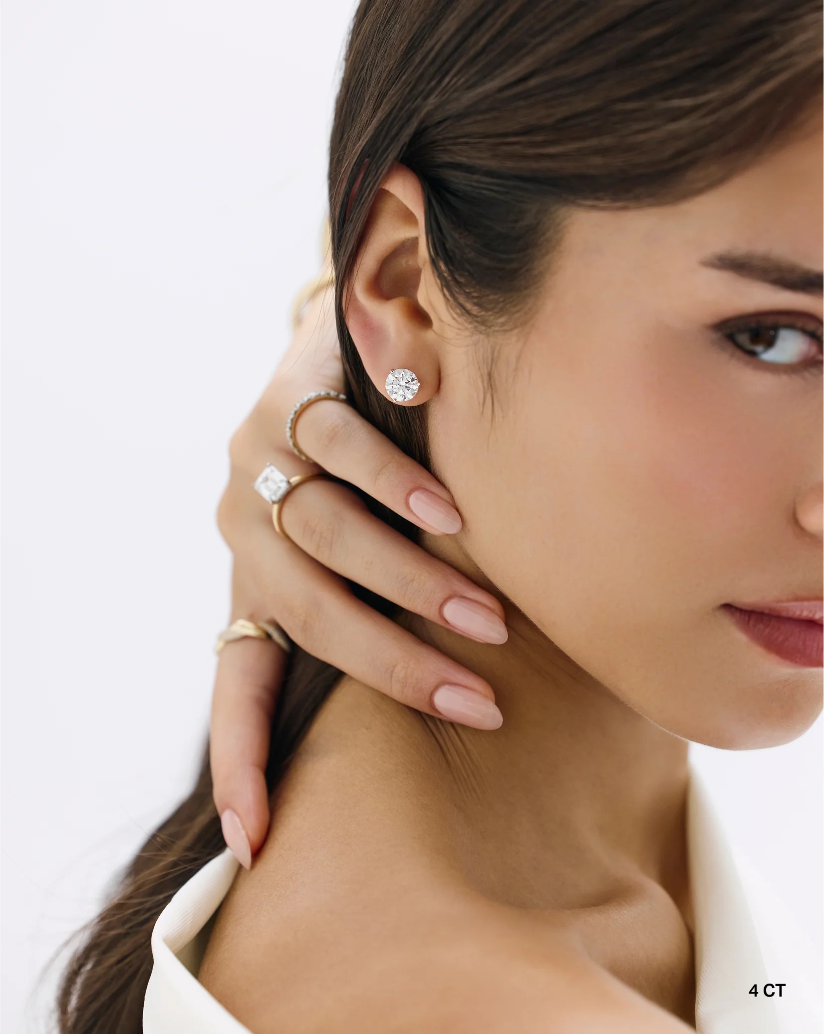 Round Lab Diamond Studs | Ring Concierge