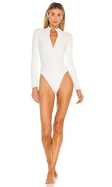 GIGI C Demi Surfsuit in White from Revolve.com | Revolve Clothing (Global)