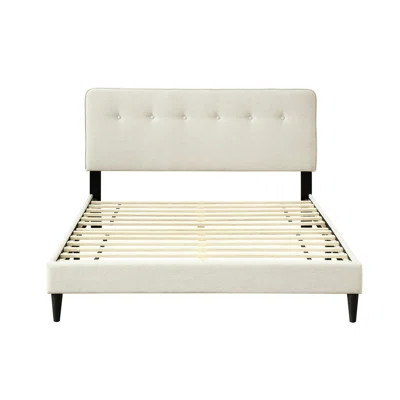 Queen Sized Upholstered Bed In A Box, Enabled, Fabric Headboard, 41.87 In. Height, 86.52 Depth, 70.86 Lb Enabled , Weight | Wayfair North America