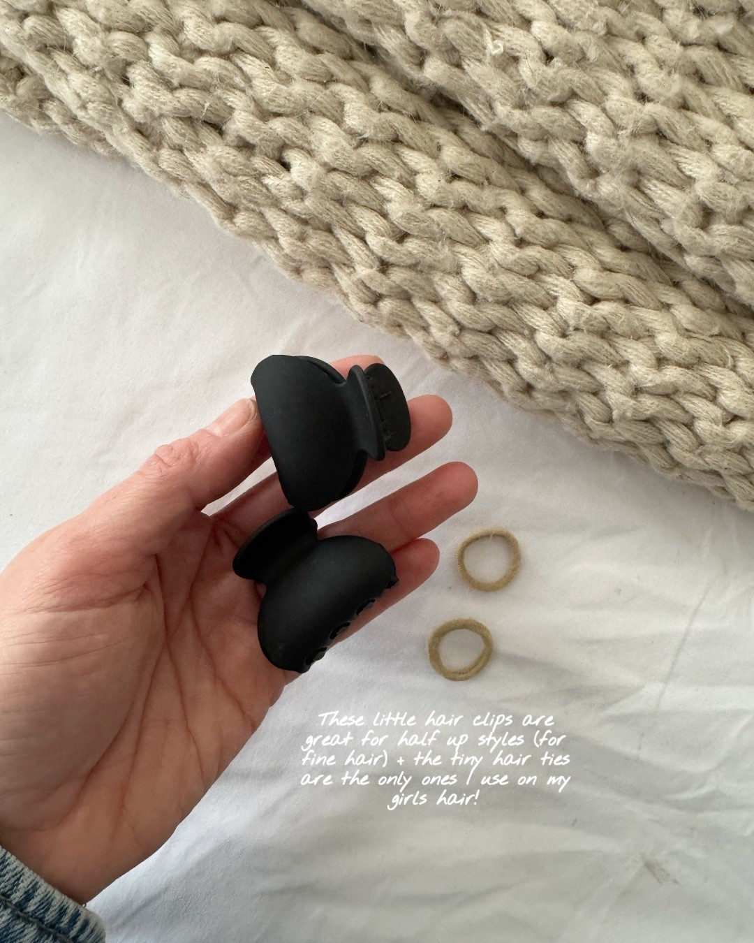 The only hair ties I use for my girls! They come in a bunch of different colors, love this brand. The mini claw clips are great for half up styles for fine hair like mine or for littles too 🫶

#LTKmomlife #LTKselfcare #LTKgrwm