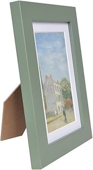 Muzilife 5x7 Wood Picture Frame Flat Set of 4 Display Pictures 4x6 with Mat or 5x7 Without Mat, G... | Amazon (US)