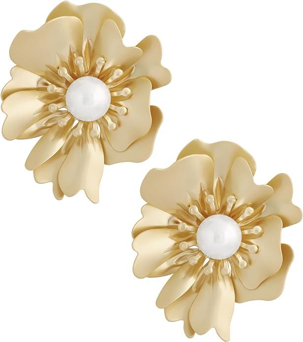 Statement Flower Dangle Earrings for Women | Amazon (US)