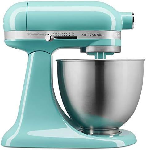 KitchenAid KSM3311XAQ Artisan Mini Series Tilt-Head Stand Mixer, 3.5 quart, Aqua Sky Blue | Amazon (US)