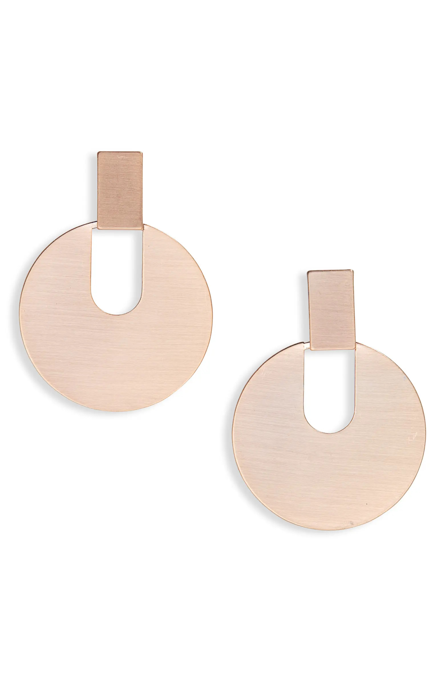 Brushed Disc Drop Earrings | Nordstrom