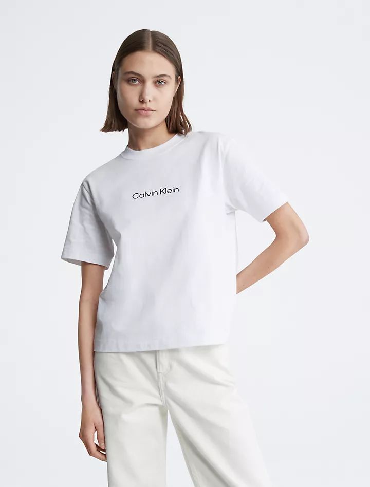 Relaxed Fit Standard Logo Crewneck T-Shirt | Calvin Klein | Calvin Klein (US)