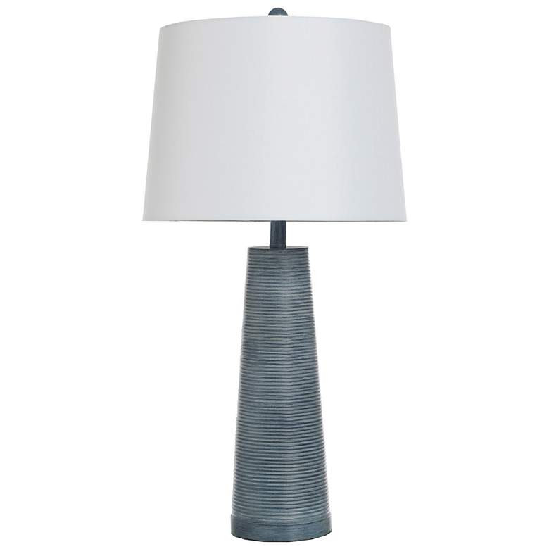 Stylecraft Conical 31 1/2" High Washed Blue Denim Table Lamp | Lamps Plus