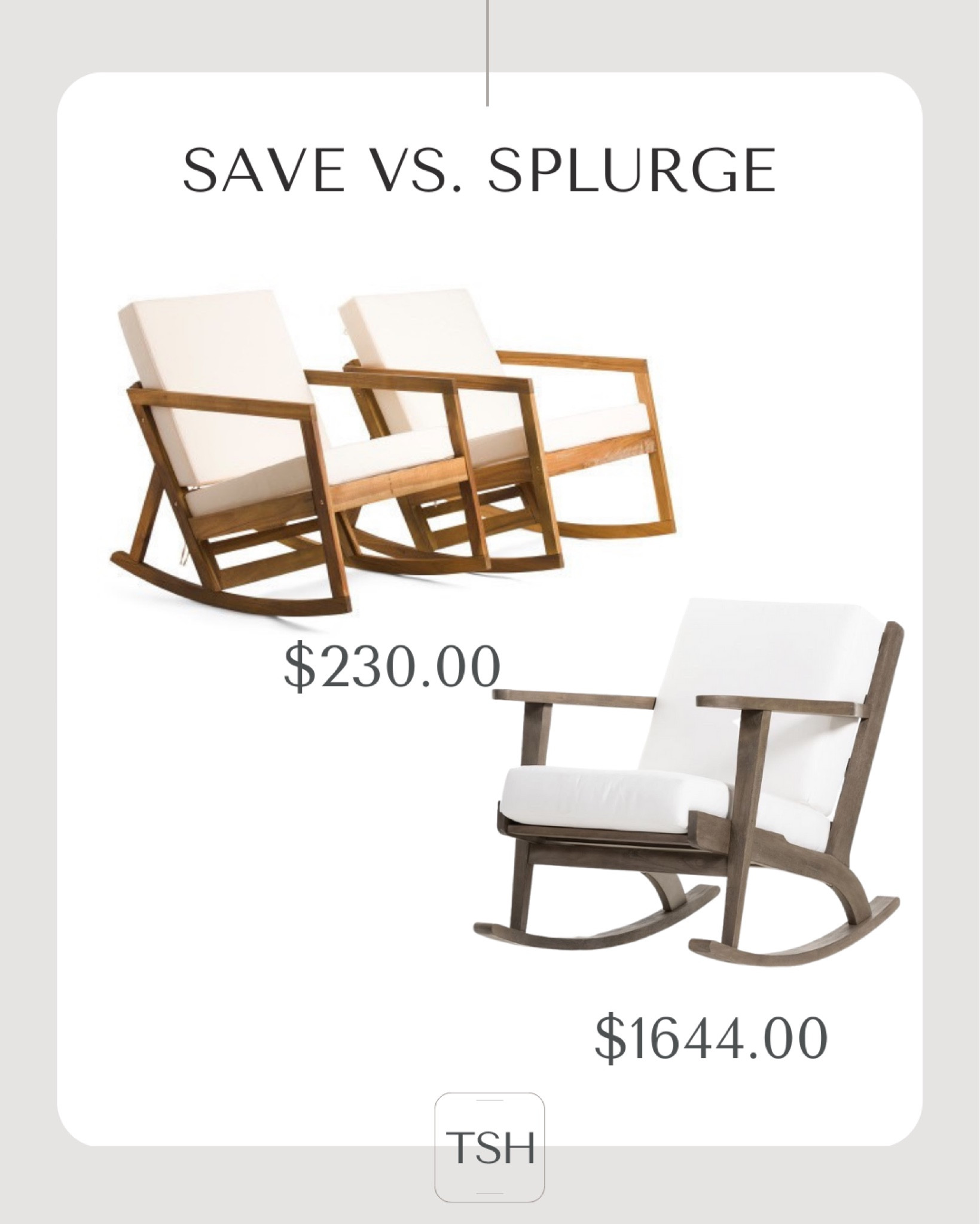 I love this Pottery Barn outdoor rocker and the TJ Maxx chairs are a great, much more affordable option!

Outdoor furniture 
Patio furniture 
Deck furniture 
Front porch
Affordable outdoor furniture 


#LTKFind #LTKhome #LTKSeasonal